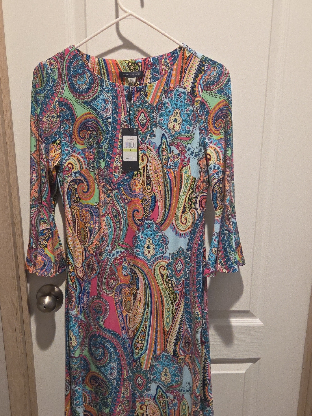 Tommy Hilfiger Multicolor Paisley Dress - Blue, Pink, Green